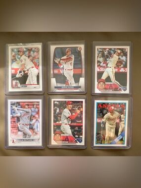 Topps Angels Shohei Ohtani Trading Cards - hard sleeve Set of 6